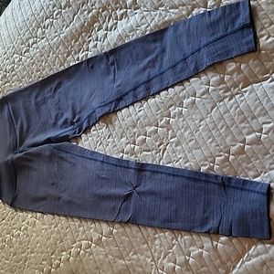 Beyond Yoga, blue faint striped leggings